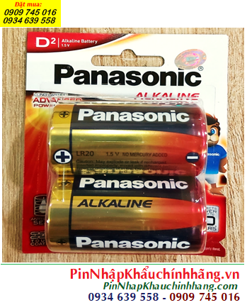 Panasonic LR20T/2B, Pin đại D 1.5v Panasonic Alkaline LR20T/2B, Xuất xứ NHẬT